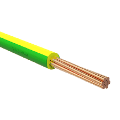 4mm.sq S/Core PVC Cable (Ref 6491X) G/Yellow